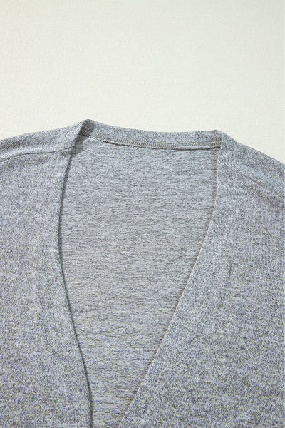 Stylish Women's Lightweight High Rise Open Front Cardigan in Solid Color - Versatile Layering Essential for All Seasons