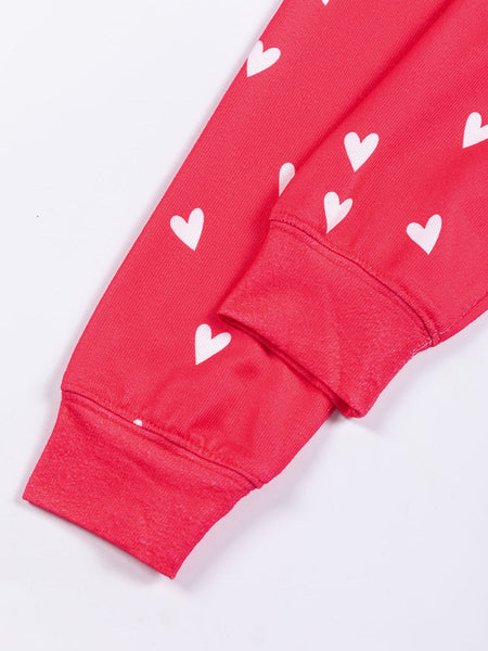 Long Sleeve Heart Pajama Set
