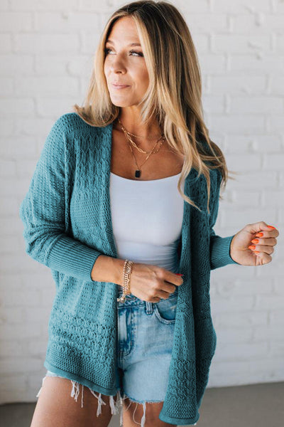 Stylish Women's Soft Knit Open Front Cardigan for Layering - Casual Chic in Various Colors