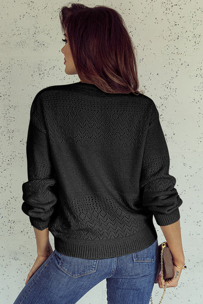 Cozy Women's Relaxed Fit Drop Shoulder Sweater in Soft Knit - Ideal for Casual Autumn Outings and Effortless Layering