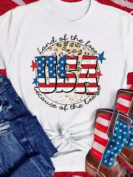 American Pride USA Flag Graphic Tee