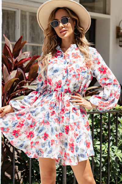 Size Curve Dresses Lace Embroidery Slimming Mini Dress