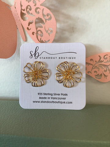 Standout Boutique Marigold Gold Flower Studs