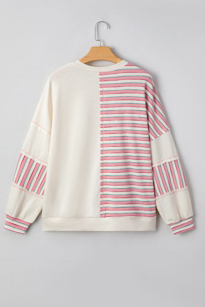 Vibrant Women's Patchwork Blouse - Stylish Casual Top with Relaxed Fit for Effortless Everyday Elegance