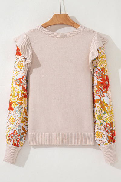 Multicolor Cozy Women's Patchwork Knit Sweater - Relaxed Fit Casual Chic Top for Effortless Style