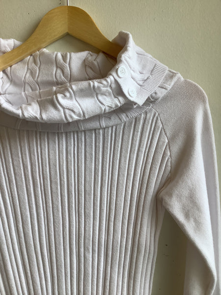 Y2K Ribbed Cowl Neck Sweater