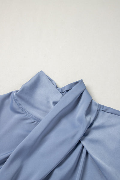 Effortlessly Stylish Women's Soft Pastel Bell Sleeve Blouse - Flowy Fit for Ultimate Comfort and Fashion-Forward Looks