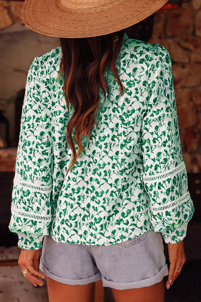 Women's Short Sleeve Floral Print Button-Up Shirt - Chic Casual Top for Spring/Summer Fashion