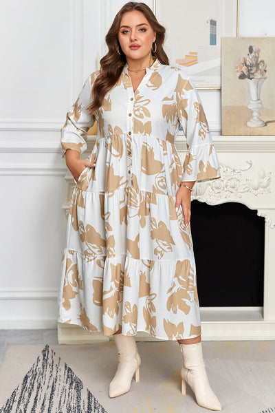 Plus Size Women‚Äôs Floral Maxi Dress Elegant Summer Style with Flattering Fit and Soft, Comfortable Fabric