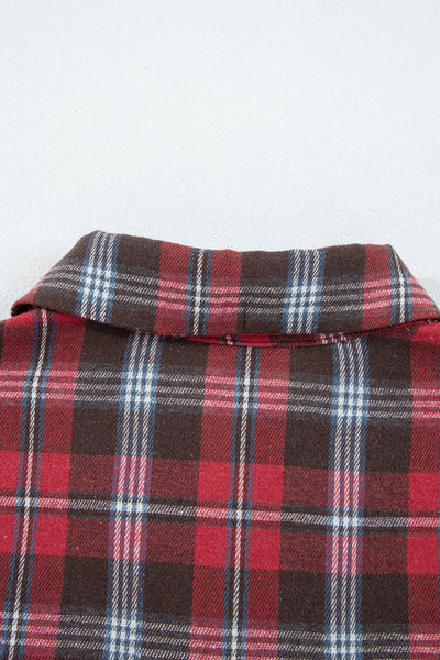 Stylish Women's Soft Cotton Plaid Blouse - Chic Casual Top for Work or Weekend, Comfortable Fit for Everyday Wear