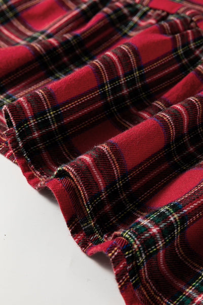 Stylish Women's Red Plaid Mini Dress - Casual Fit with Trendy Details for Effortless Everyday Style