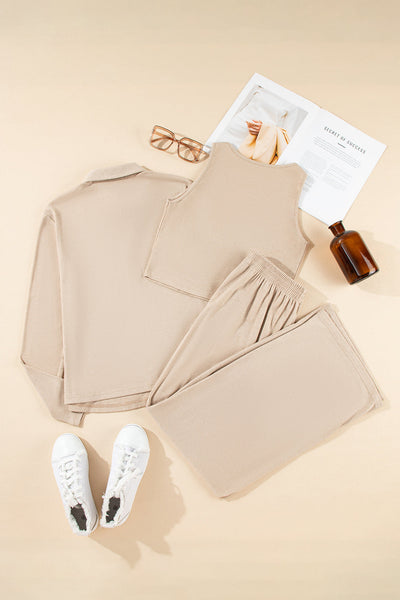 Cozy Women's Pastel Knit Lounge Set - Relaxed Fit for Ultimate Comfort and Chic Everyday Style
