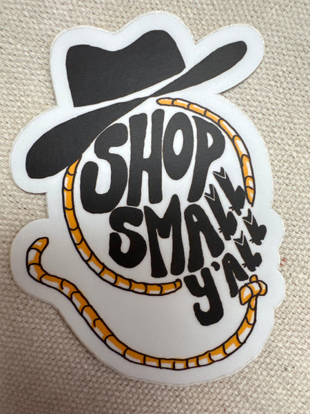 Kactus Blue Shop Small Y’all Sticker