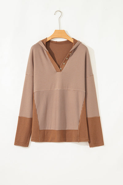 Elegant Women's Chestnut Blouse | Relaxed Fit Long Sleeve Top for Autumn | Versatile Chic Wardrobe Essential
