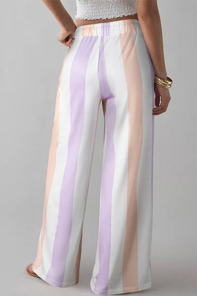 Women's Casual Striped Loose-Fit Pants - Soft, Comfortable Trousers for Effortless Everyday Style
