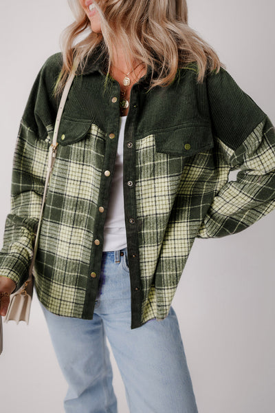 Plaid Zip-Up Hooded Coat with Pockets