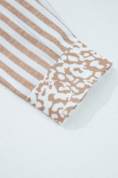 Chic Women's Leopard Print Shirt - Trendy Casual Top in Brown & Black for Effortless Everyday Style