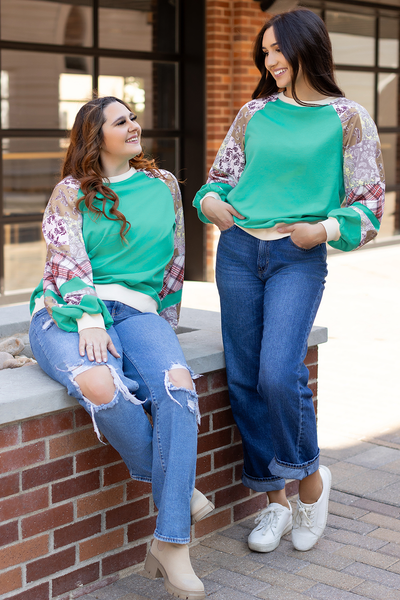 Women's Soft Cotton Blend Casual Raglan Top - Relaxed Fit, Everyday Essential, Available in Various Colors