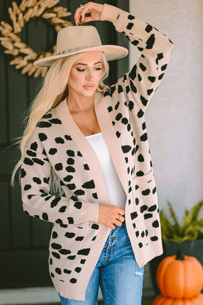 Stylish Women's Leopard Print Open Front Cardigan - Cozy Layer for Casual or Chic Looks, Perfect for Layering