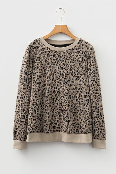 Women's Casual Leopard Print Long Sleeve Blouse - Comfortable & Stylish Top for Everyday Fashion