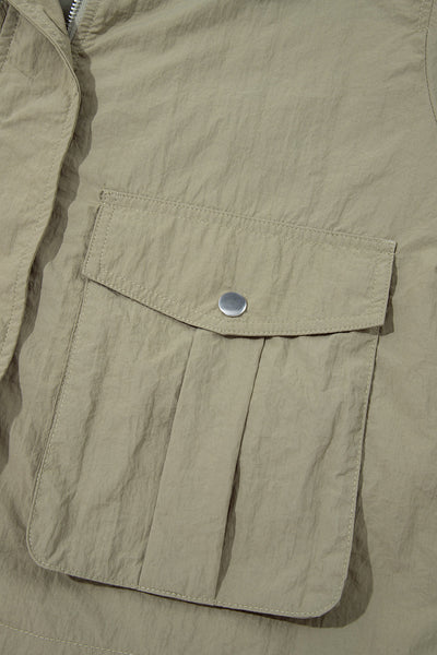 Olive Green Women's Hooded Utility Jacket - Casual Comfort with Functional Pockets for Effortless Everyday Style