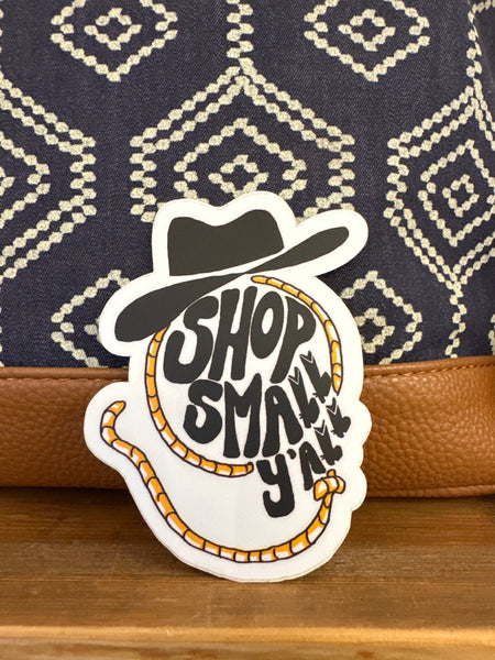 Kactus Blue Shop Small Y’all Sticker