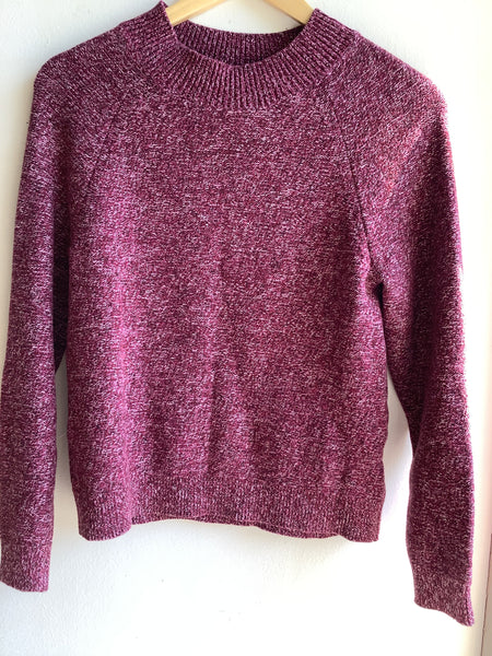 Vintage Marled Cranberry Knit Sweater