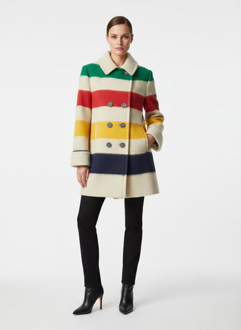 Vintage Hudson Bay Company Point Blanket Coat- Made In Canada