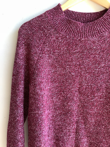 Vintage Marled Cranberry Knit Sweater