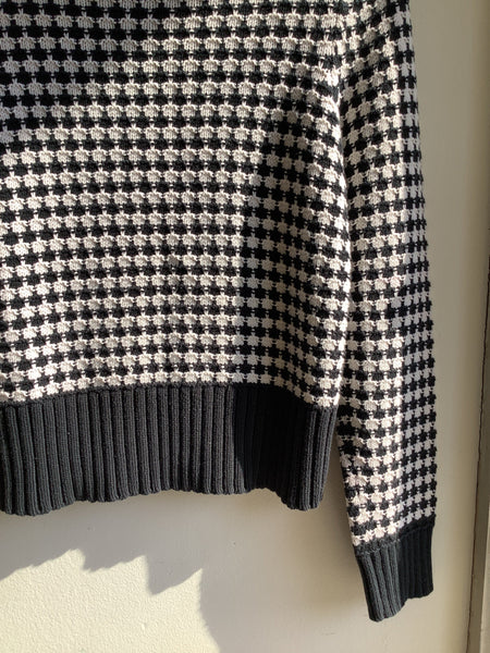 Liz Claiborne Black&White Hounds Tooth Turtleneck Sweater