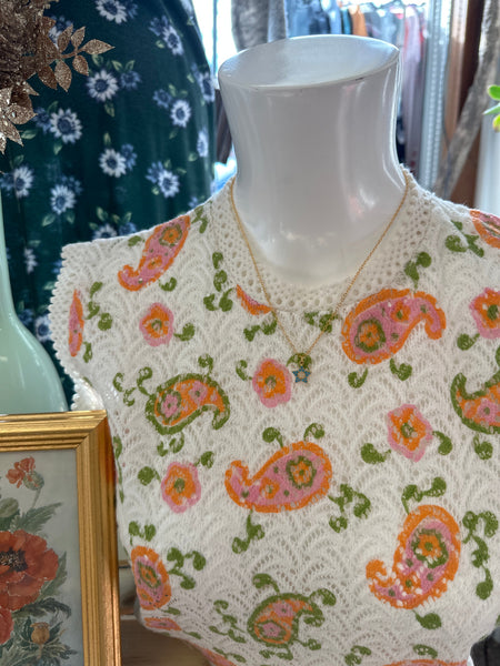 Standout Boutique Blue Star Gem 14k Gold Bond Necklace