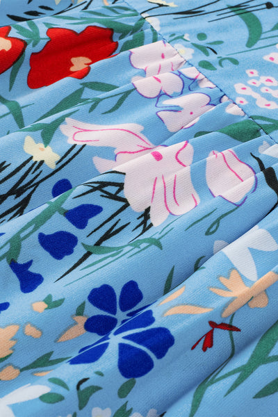 Fashion V-neck Floral Print Sling Dress
