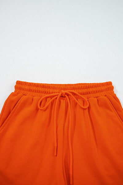 Cozy Women's Varsity Sweatshirt and Shorts Set - Trendy Athletic Outfit for Comfortable Everyday Style in Vibrant Colors