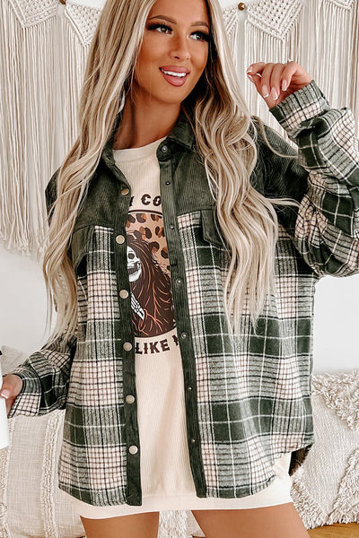 Plaid Zip-Up Hooded Coat with Pockets