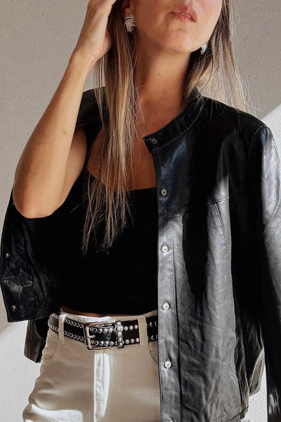 Trendy Black Boxy Jacket for Women | Stylish Relaxed Fit Outerwear for Effortless Everyday Chic