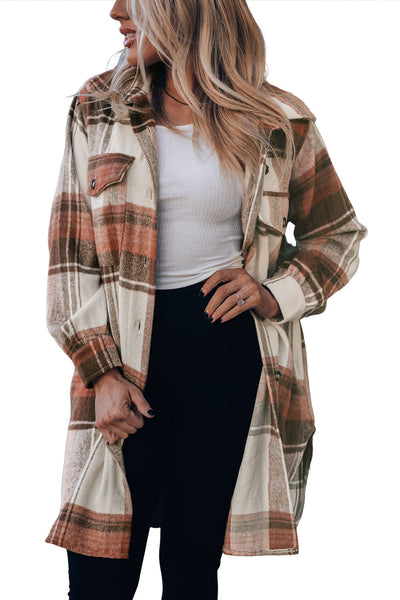 Long sleeve cardigan solid color coat long top for women