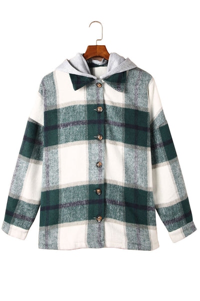 Casual Check Single-Breasted Pocket Wool Jacket