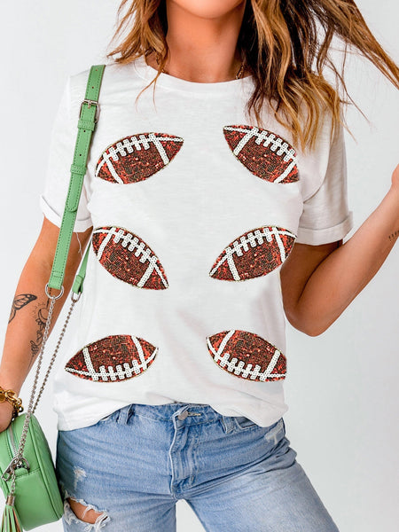 Bedazzled Football Tee