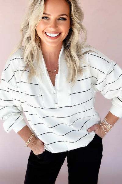 Cozy Chic Women's Striped Pullover Sweater - Casual Everyday Style in Soft Colors for Comfortable Fit and Versatile Wear