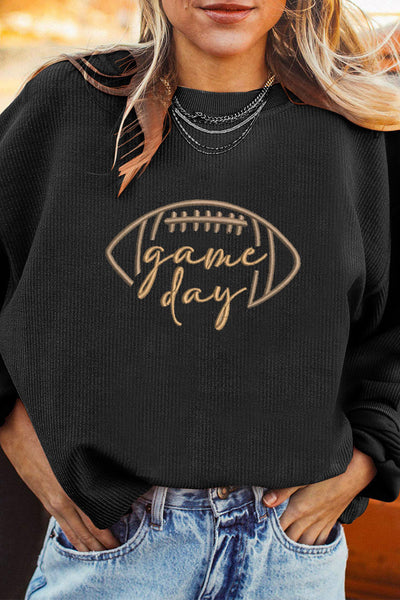Women's Chic Women's Game Day Sweatshirt in Soft Cotton Blend, Relaxed Fit for Sporty Outings and Everyday Casual Style