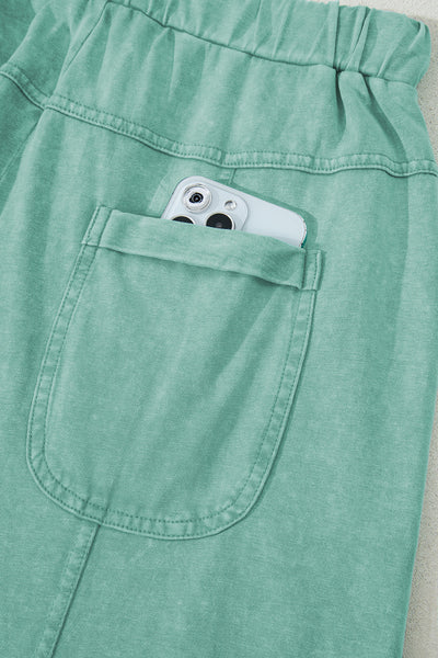 Women's Olive Green Flowy Cargo Pants - Relaxed Fit for Comfortable, Effortless Casual Style and Chic Everyday Wear