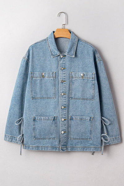 Trendy Women's Blue Denim Jacket with Modern Fit and Chic Details for Stylish Casual Wear