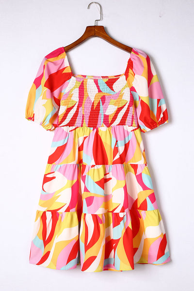 Comfortable Floral Print And Pockets Loose Fit Sleeveless Mini Dress - A-Line - Jewel
