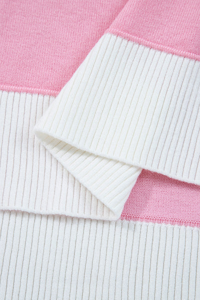 Cozy Women's Color Block Knit Sweater - Casual Chic Fit in Trendy Colors for Everyday Wear