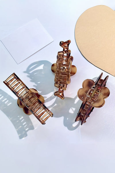 Women's Amber Leopard Floral Hair Claw Clip for Sophisticated Styling