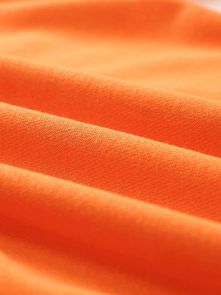 Cozy Orange Crewneck Pullover Sweatshirt