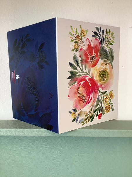 Chelsey Freyta Rose/Dahlia Floral Print Card