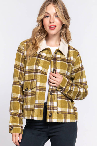 Golden Meadow Plaid Jacket