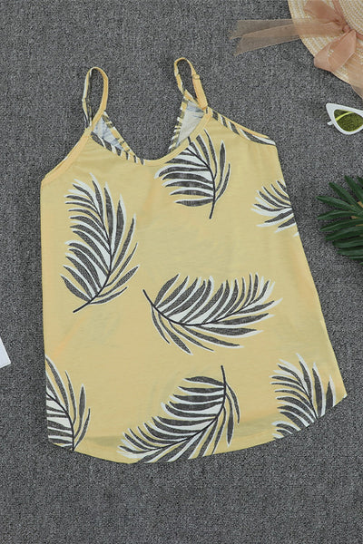 Tops Casual Floral Print Sling Sleeveless Tank Top