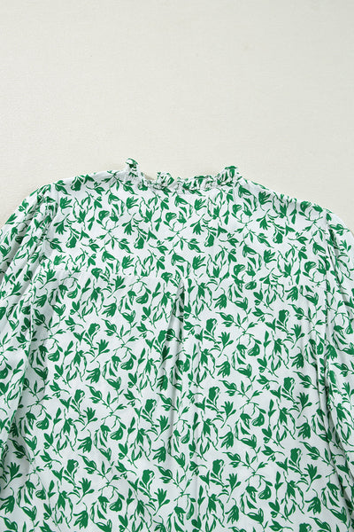 Women's Short Sleeve Floral Print Button-Up Shirt - Chic Casual Top for Spring/Summer Fashion